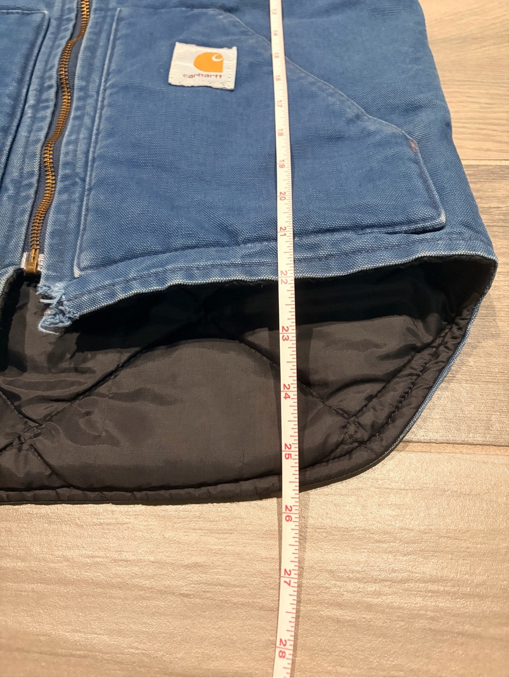 Carhartt Navy Blue Quilted Barn Vest - Picture 4 of 5